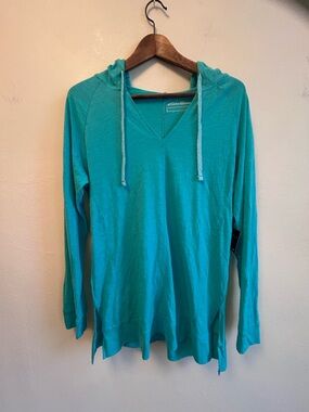 Eddie Bauer Tryout Knit Hoodie – Turquoise FreeDry Lightweight Pullover (NWT)